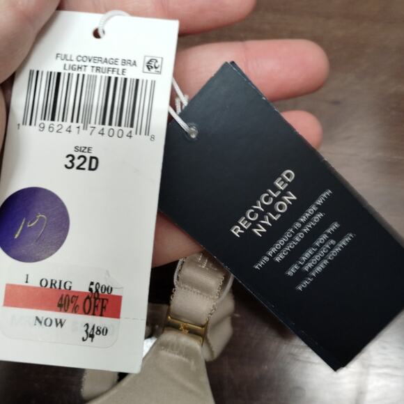 Lauren Ralph Lauren 32D Truffle Comfort Collection Full Coverage T-Shirt Bra - Picture 8 of 8